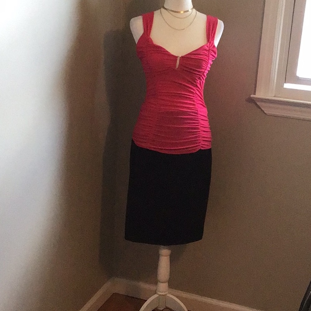 Hot Pink Ruch Tank Top